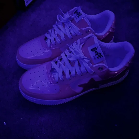 Bape Pink and White Skate Sneakers - Picture 4 of 6